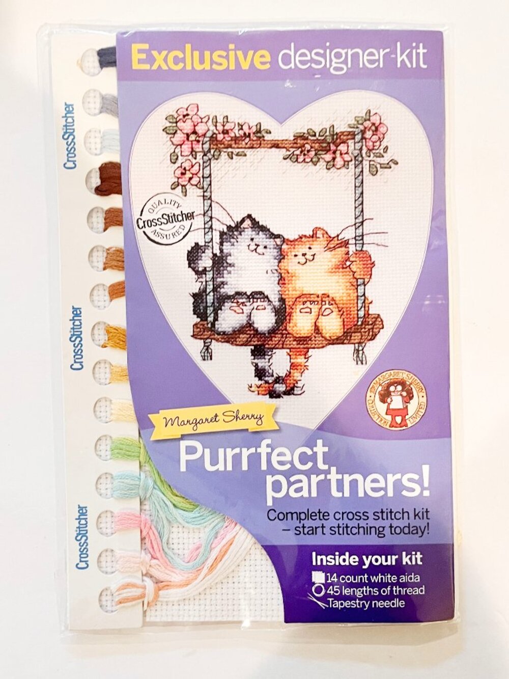 Crossstitcher Margaret Sherry Purrfect Partners! Cross Stitch Kit NEW SEALED